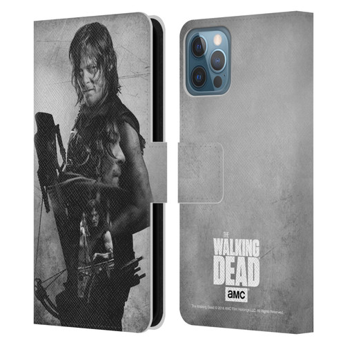 AMC The Walking Dead Double Exposure Daryl Leather Book Wallet Case Cover For Apple iPhone 12 / iPhone 12 Pro