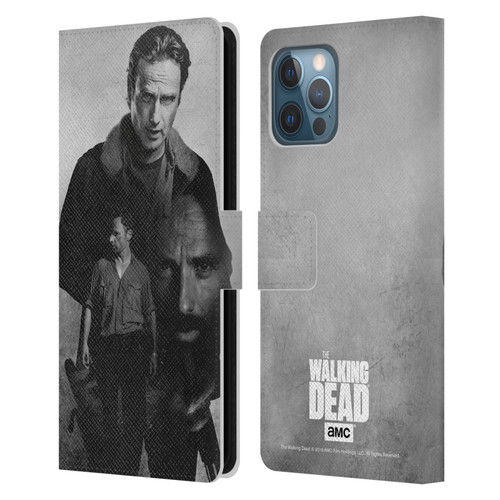 AMC The Walking Dead Double Exposure Rick Leather Book Wallet Case Cover For Apple iPhone 12 Pro Max