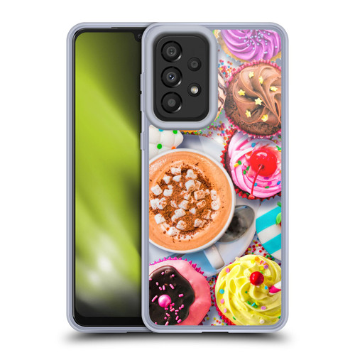 Aimee Stewart Colourful Sweets Cupcakes And Cocoa Soft Gel Case for Samsung Galaxy A33 5G (2022)