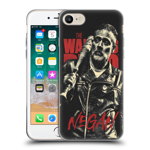 AMC The Walking Dead Season 10 Character Portraits Negan Soft Gel Case for Apple iPhone 7 / 8 / SE 2020 & 2022