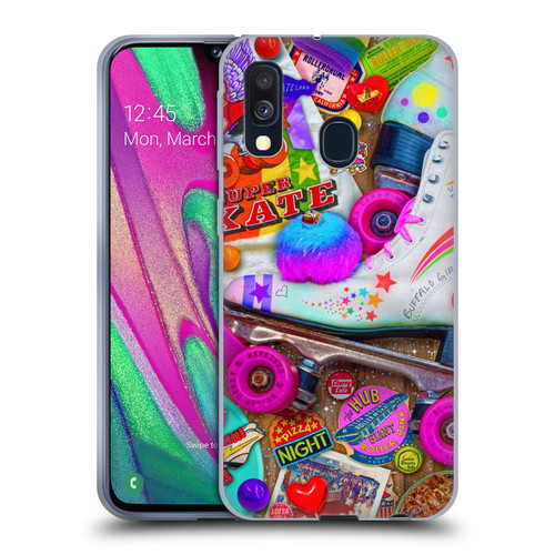 Aimee Stewart Colourful Sweets Skate Night Soft Gel Case for Samsung Galaxy A40 (2019)