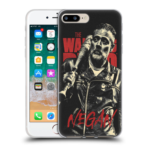 AMC The Walking Dead Season 10 Character Portraits Negan Soft Gel Case for Apple iPhone 7 Plus / iPhone 8 Plus
