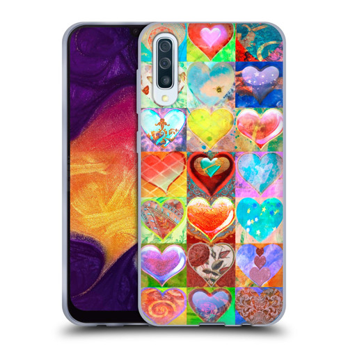 Aimee Stewart Colourful Sweets Hearts Grid Soft Gel Case for Samsung Galaxy A50/A30s (2019)