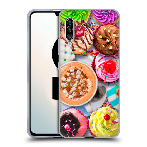 Aimee Stewart Colourful Sweets Cupcakes And Cocoa Soft Gel Case for Samsung Galaxy A90 5G (2019)