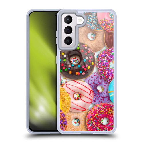 Aimee Stewart Colourful Sweets Donut Noms Soft Gel Case for Samsung Galaxy S21 5G