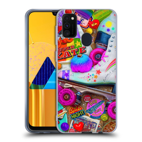 Aimee Stewart Colourful Sweets Skate Night Soft Gel Case for Samsung Galaxy M30s (2019)/M21 (2020)