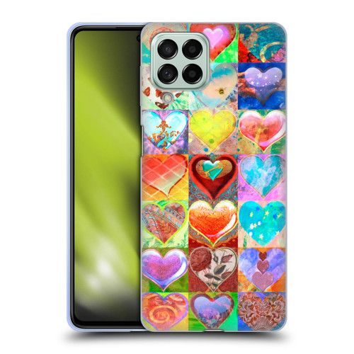 Aimee Stewart Colourful Sweets Hearts Grid Soft Gel Case for Samsung Galaxy M53 (2022)