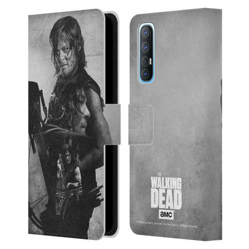 AMC The Walking Dead Double Exposure Daryl Leather Book Wallet Case Cover For OPPO Find X2 Neo 5G