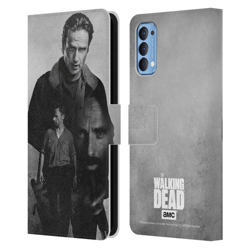 AMC The Walking Dead Double Exposure Rick Leather Book Wallet Case Cover For OPPO Reno 4 5G