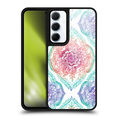 Micklyn Le Feuvre Floral Patterns Indian Ink Rainbow Version Gel Armour Case For Samsung Galaxy A55 5G