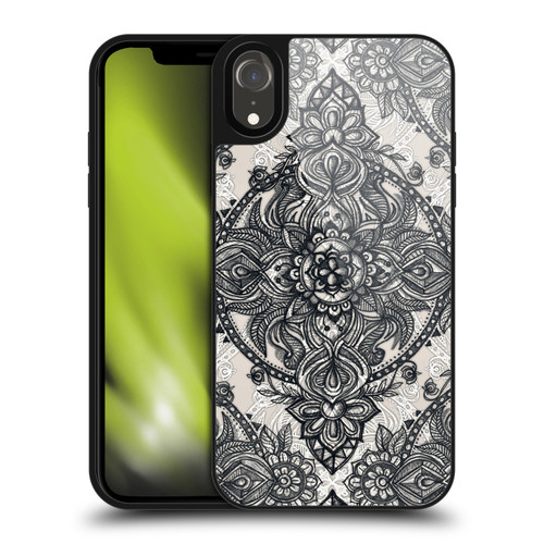 Micklyn Le Feuvre Mandala 3 Charcoal Lace Pencil Doodle Gel Armour Case For Apple iPhone XR