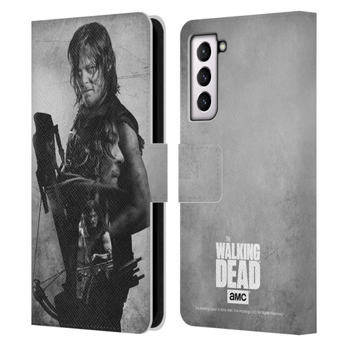 AMC The Walking Dead Double Exposure Daryl Leather Book Wallet Case Cover For Samsung Galaxy S21 5G