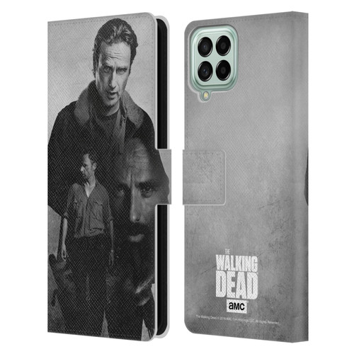 AMC The Walking Dead Double Exposure Rick Leather Book Wallet Case Cover For Samsung Galaxy M33 (2022)