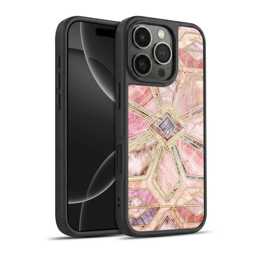 Micklyn Le Feuvre Marble Patterns Gilded Stone Tiles Gel Armour Case For Apple iPhone 16 Pro