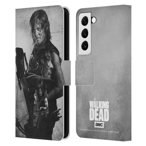 AMC The Walking Dead Double Exposure Daryl Leather Book Wallet Case Cover For Samsung Galaxy S22 5G