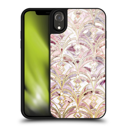 Micklyn Le Feuvre Marble Patterns Dusty Rose And Coral Art Deco Marbling Pattern Gel Armour Case For Apple iPhone XR