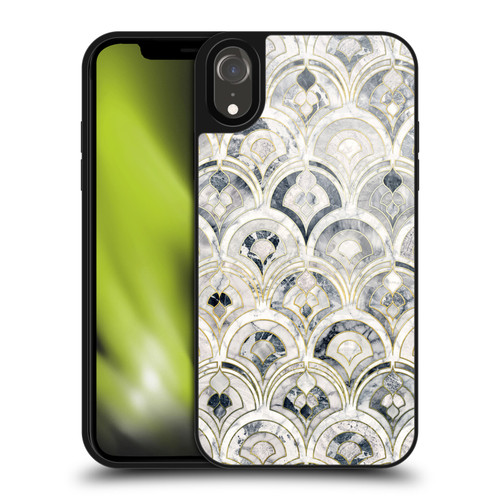 Micklyn Le Feuvre Marble Patterns Monochrome Art Deco Tiles Gel Armour Case For Apple iPhone XR
