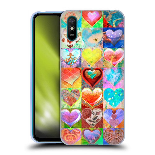 Aimee Stewart Colourful Sweets Hearts Grid Soft Gel Case for Xiaomi Redmi 9A / Redmi 9AT