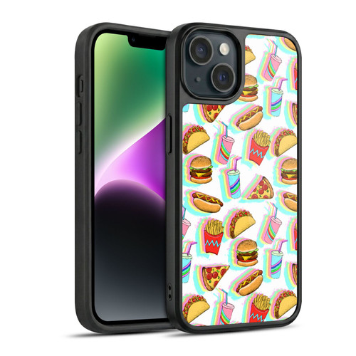 Micklyn Le Feuvre Patterns 2 Rainbow Fast Food Gel Armour Case For Apple iPhone 14
