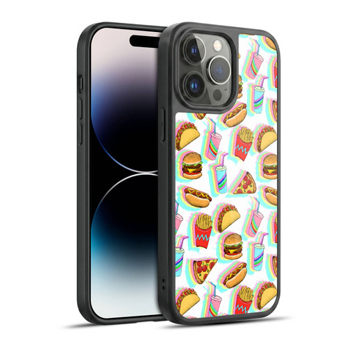 Micklyn Le Feuvre Patterns 2 Rainbow Fast Food Gel Armour Case For Apple iPhone 14 Pro Max