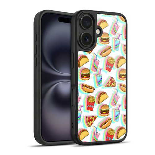 Micklyn Le Feuvre Patterns 2 Rainbow Fast Food Gel Armour Case For Apple iPhone 16