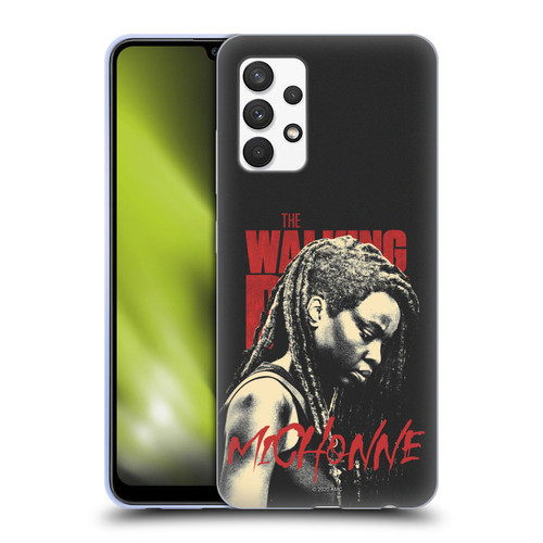 AMC The Walking Dead Season 10 Character Portraits Michonne Soft Gel Case for Samsung Galaxy A32 (2021)