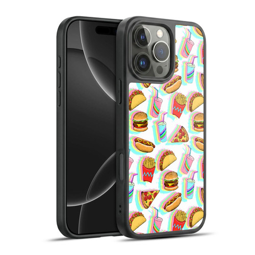 Micklyn Le Feuvre Patterns 2 Rainbow Fast Food Gel Armour Case For Apple iPhone 16 Pro Max