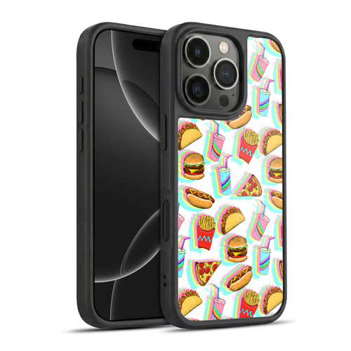 Micklyn Le Feuvre Patterns 2 Rainbow Fast Food Gel Armour Case For Apple iPhone 16 Pro