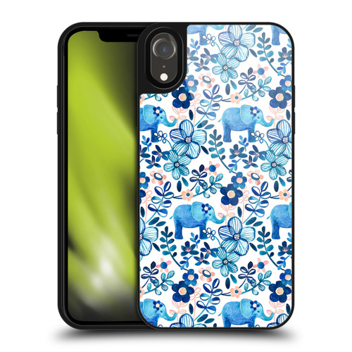 Micklyn Le Feuvre Patterns 2 Watercolour Floral Elephant Gel Armour Case For Apple iPhone XR