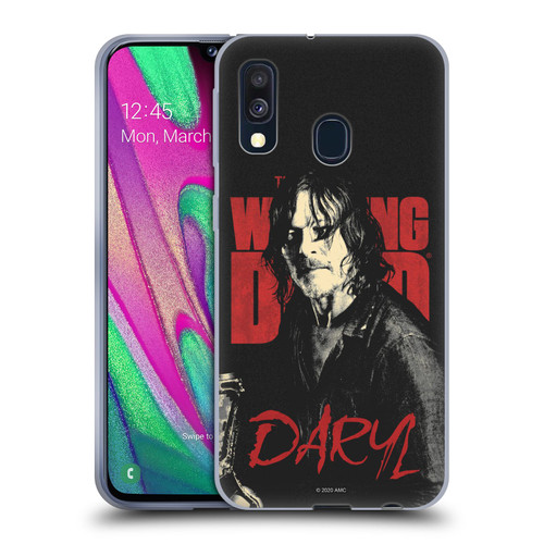 AMC The Walking Dead Season 10 Character Portraits Daryl Soft Gel Case for Samsung Galaxy A40 (2019)