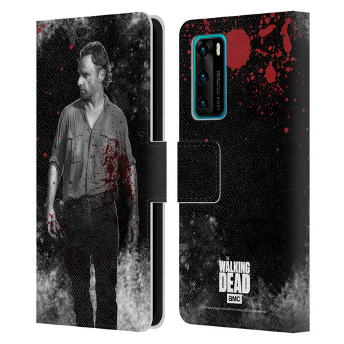 AMC The Walking Dead Gore Rick Grimes Leather Book Wallet Case Cover For Huawei P40 5G