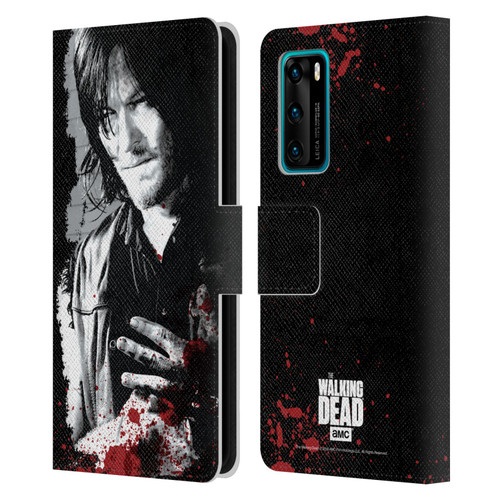 AMC The Walking Dead Gore Wounded Hand Leather Book Wallet Case Cover For Huawei P40 5G
