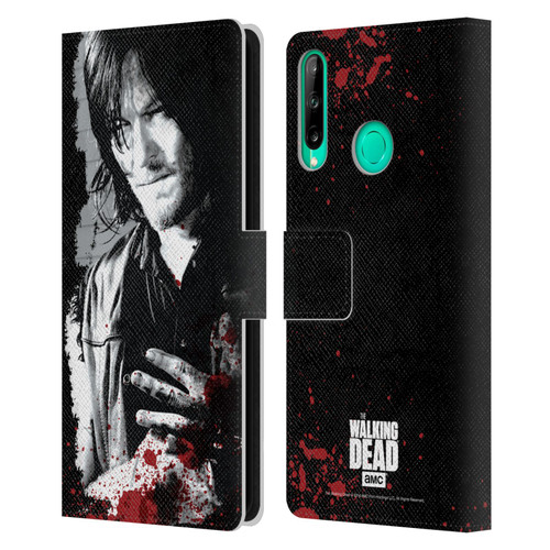 AMC The Walking Dead Gore Wounded Hand Leather Book Wallet Case Cover For Huawei P40 lite E