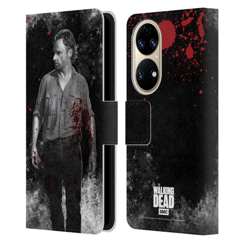 AMC The Walking Dead Gore Rick Grimes Leather Book Wallet Case Cover For Huawei P50