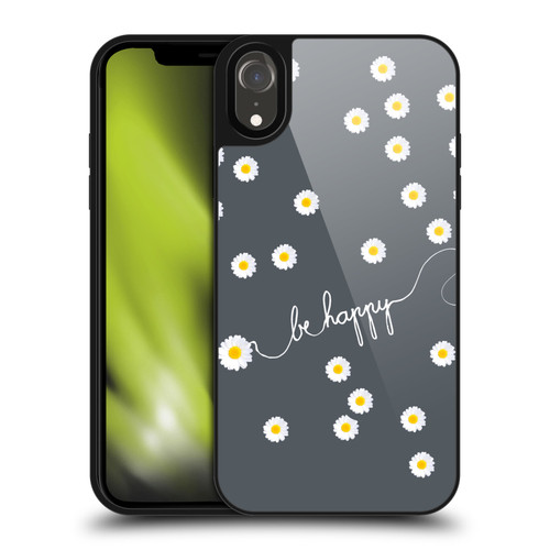 Monika Strigel Happy Daisy Grey Gel Armour Case For Apple iPhone XR
