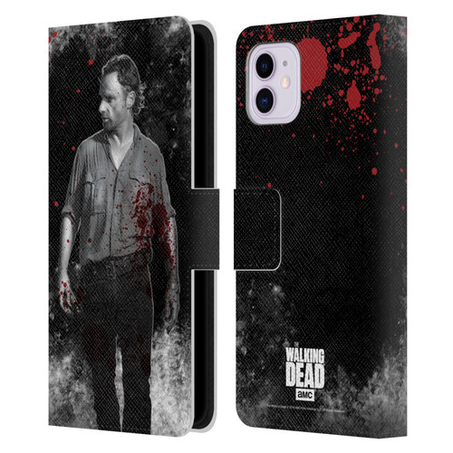 AMC The Walking Dead Gore Rick Grimes Leather Book Wallet Case Cover For Apple iPhone 11