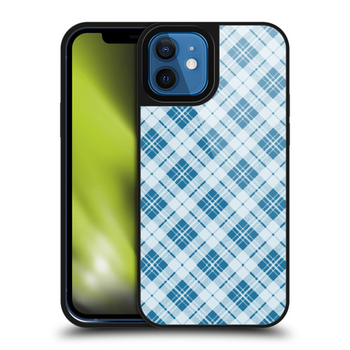 PLdesign Christmas Light Blue Tartan Gel Armour Case For Apple iPhone 12 / iPhone 12 Pro
