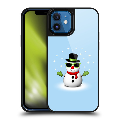 PLdesign Christmas Cool Snowman With Shades Gel Armour Case For Apple iPhone 12 / iPhone 12 Pro