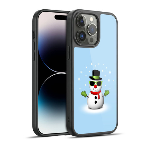 PLdesign Christmas Cool Snowman With Shades Gel Armour Case For Apple iPhone 14 Pro Max