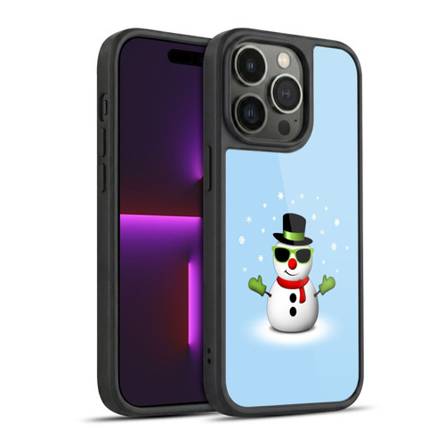 PLdesign Christmas Cool Snowman With Shades Gel Armour Case For Apple iPhone 14 Pro