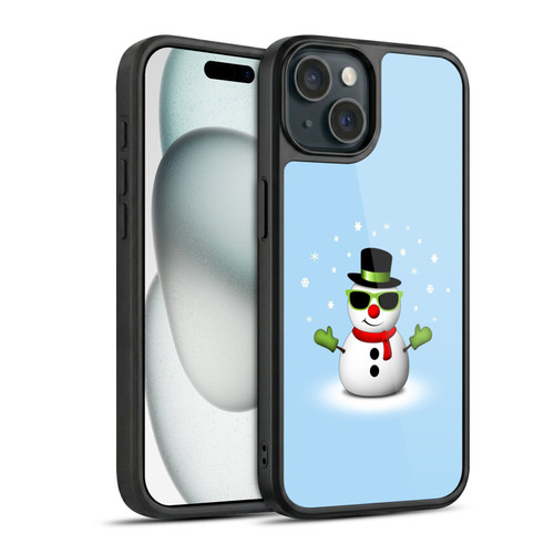 PLdesign Christmas Cool Snowman With Shades Gel Armour Case For Apple iPhone 15