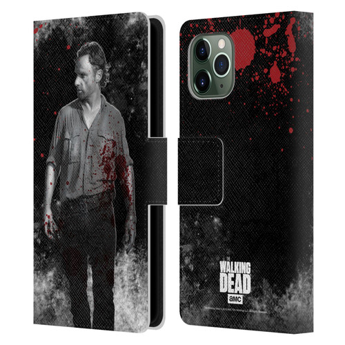 AMC The Walking Dead Gore Rick Grimes Leather Book Wallet Case Cover For Apple iPhone 11 Pro