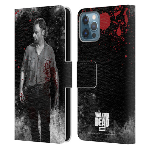 AMC The Walking Dead Gore Rick Grimes Leather Book Wallet Case Cover For Apple iPhone 12 / iPhone 12 Pro