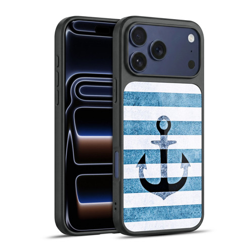 Monika Strigel Vintage Anchors Indigo Gel Armour Case For Apple iPhone 17 Pro Max