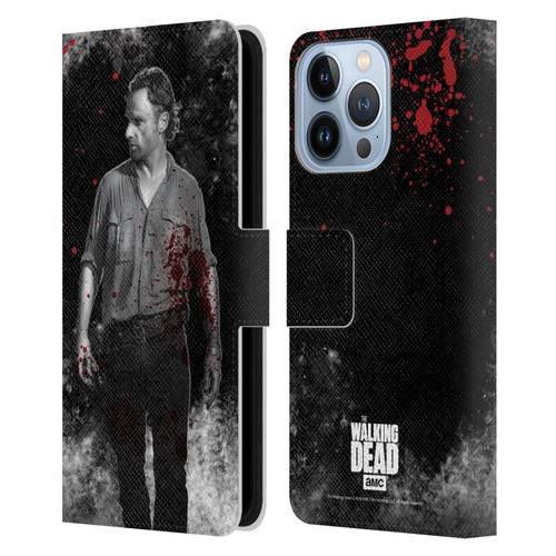 AMC The Walking Dead Gore Rick Grimes Leather Book Wallet Case Cover For Apple iPhone 13 Pro
