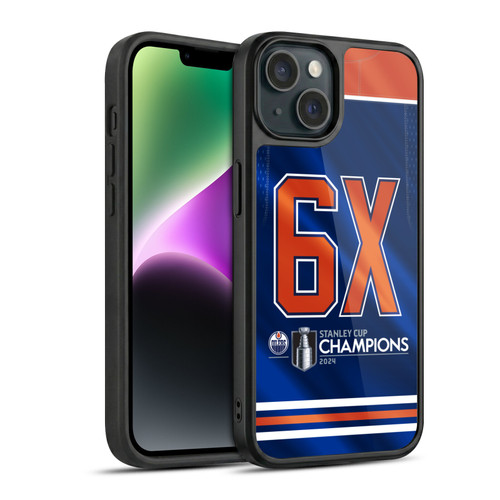 NHL 2024 Stanley Cup Champions Edmonton Oilers Jersey Gel Armour Case For Apple iPhone 14