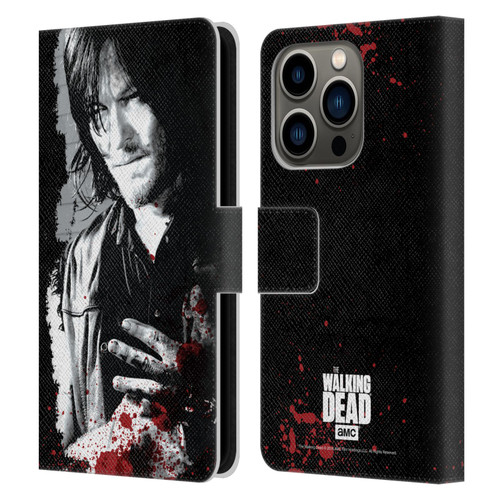 AMC The Walking Dead Gore Wounded Hand Leather Book Wallet Case Cover For Apple iPhone 14 Pro