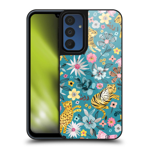 Ninola Botanical Patterns Tigers Flowers Gel Armour Case For Samsung Galaxy A15