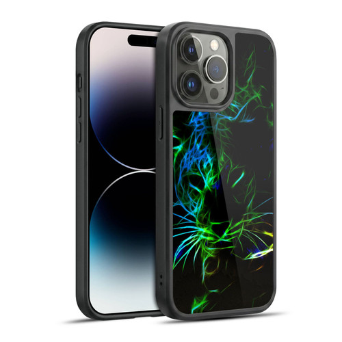 Simone Gatterwe Nature Portraits Neon Leopard Gel Armour Case For Apple iPhone 14 Pro Max