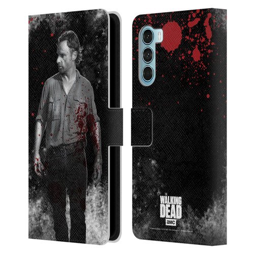AMC The Walking Dead Gore Rick Grimes Leather Book Wallet Case Cover For Motorola Edge S30 / Moto G200 5G